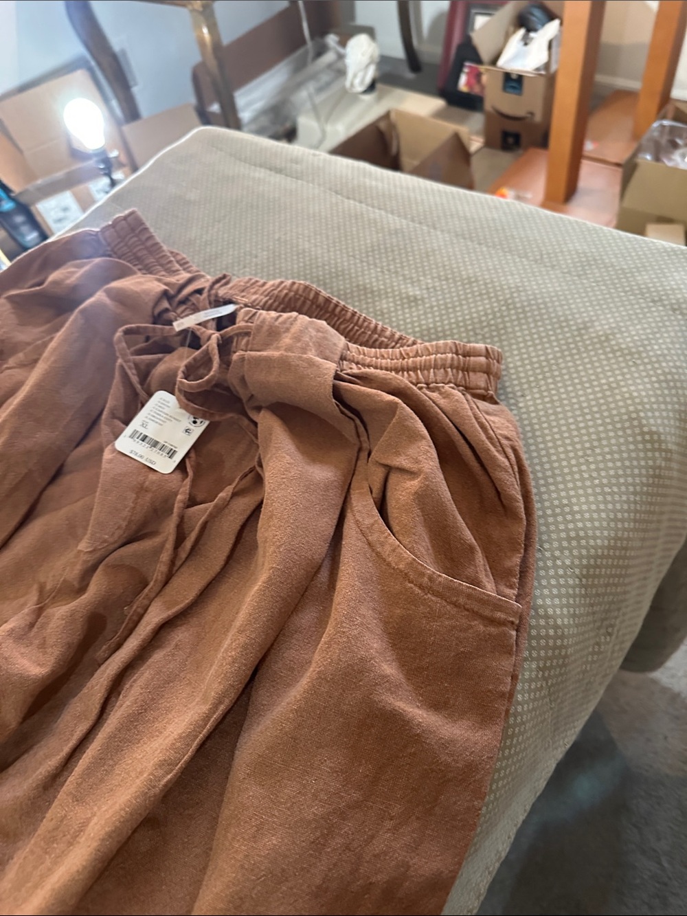 Free People Wide-Leg Pants in Brown - Picture 5 of 8